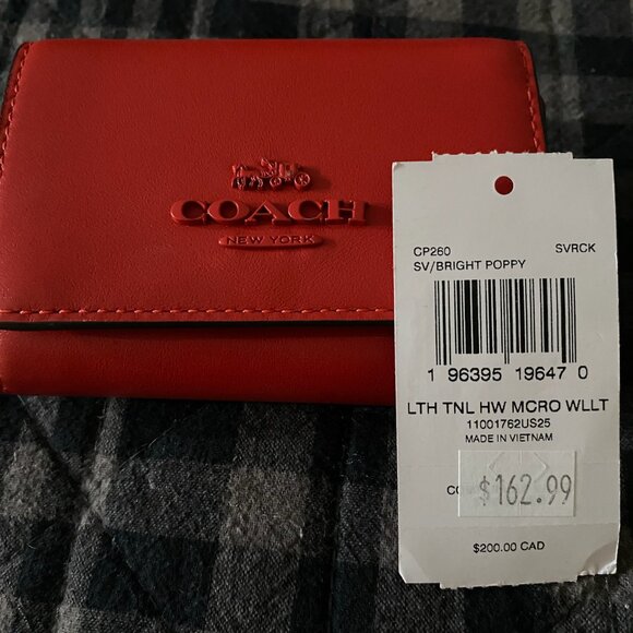 Bundle: Coach Red Pillow Tote and Coach Red Micro Wallet - Picture 16 of 16